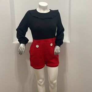Elhoffer Design Rare Minie Mouse Knit Romper Black Red Size 2X